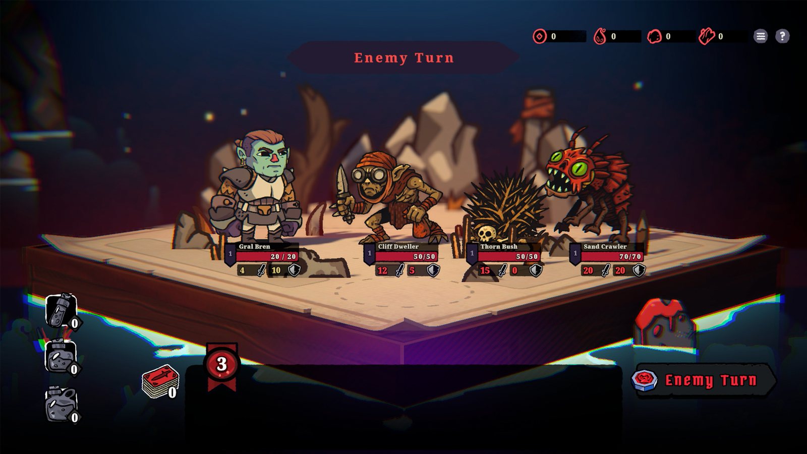 Enemy turn in combat